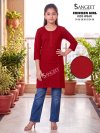 Chicken Girl By Sangeet Kids Rayon Chikan Schiffli Kurti 